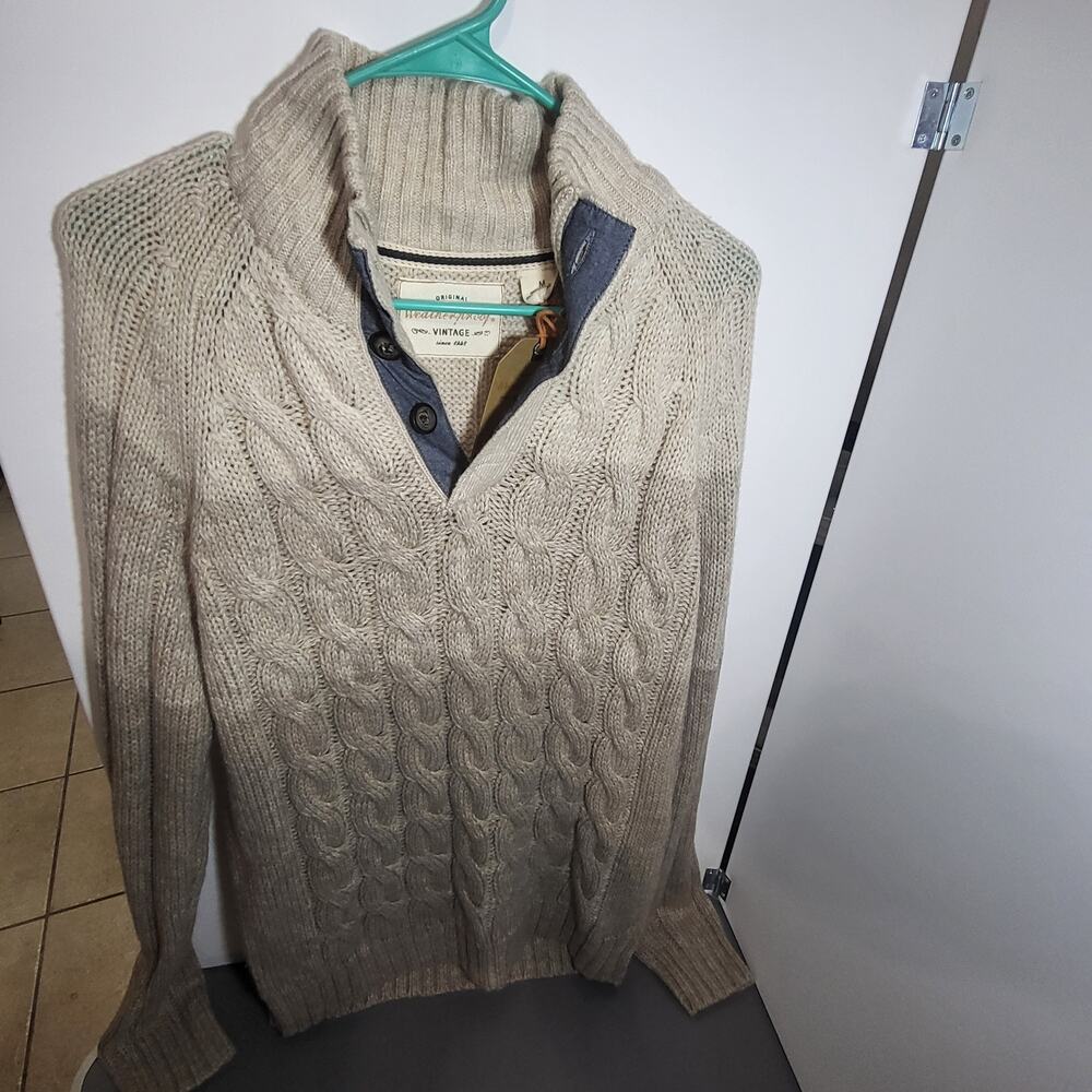 WEATHERPROOF VINTAGE BRAND men's sweater,3 faded colors, new with tags size M